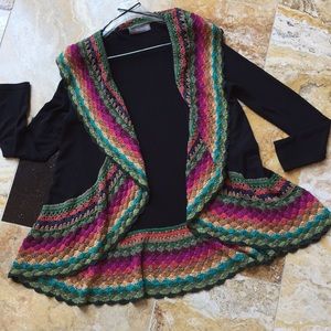 Addie multicolored Long/old fashion twist cardigan